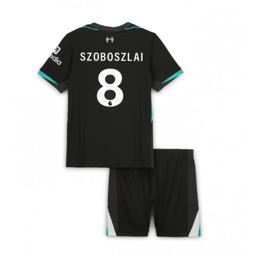 Dětský fotbalový dres Liverpool Dominik Szoboszlai #8 2024-25 Venkovní Krátký Rukáv (+ trenýrky)